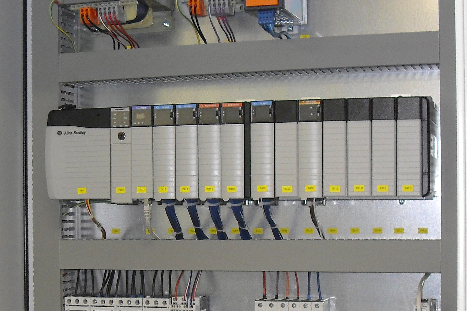 Modern PLC control rack
